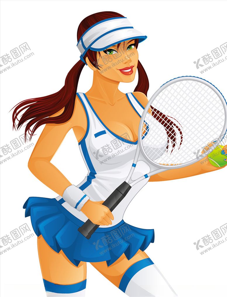 编号：98714510100552033937【酷图网】源文件下载-网球美女