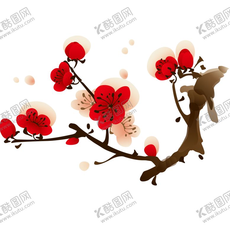 编号：40440710282105321551【酷图网】源文件下载-中国风水墨梅