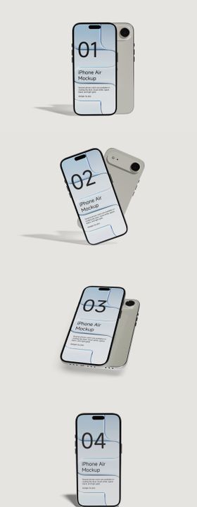 iPhone Air 手机贴图模样机