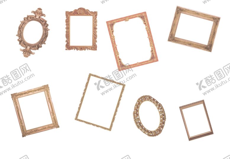 编号：93462210040823031918【酷图网】源文件下载-欧式高档金色相框素材