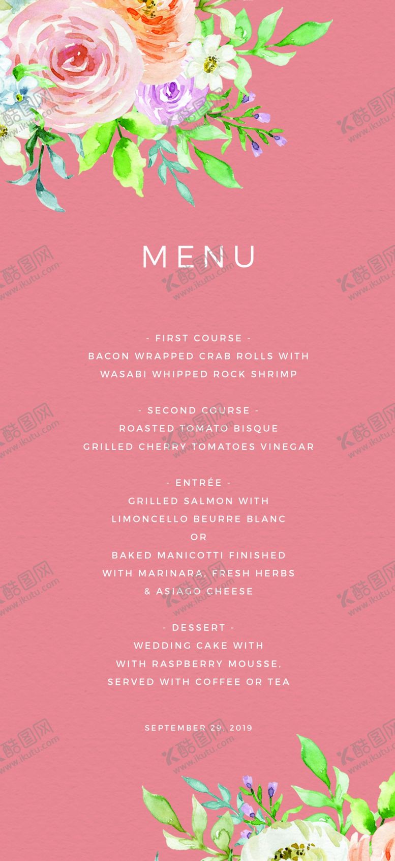 编号：83159409140103097559【酷图网】源文件下载-小清新水彩邀请函设计