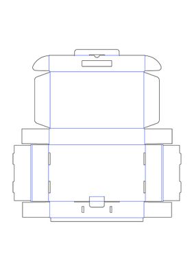 普通坑纸盒飞机盒刀模CAD版