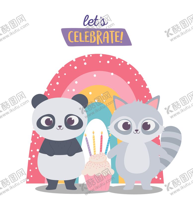 编号：85286609280632595715【酷图网】源文件下载-手绘淡彩动物