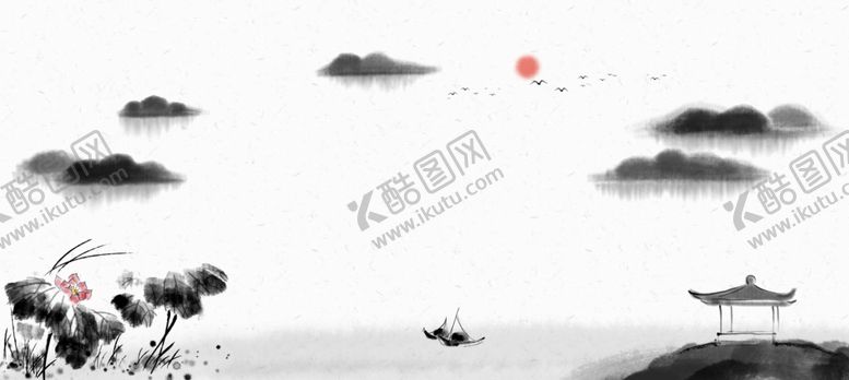 编号：21345307141130227557【酷图网】源文件下载-中国风新中式山水画