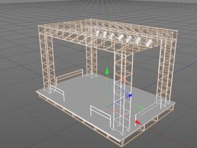 C4D模型演唱会舞台表演
