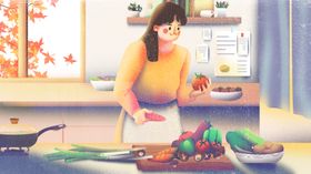 卡通创意人物配图插画