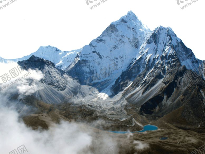 雪山山峰自然生态合成海报素材