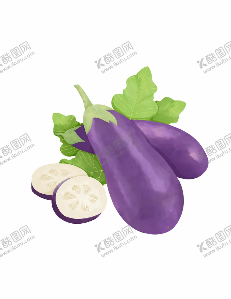编号：41493610250006259212【酷图网】源文件下载-水彩茄子