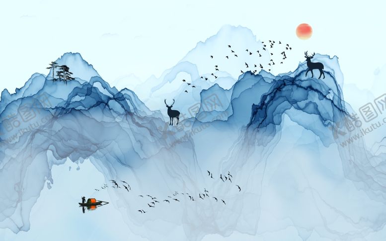 编号：67475209141504069261【酷图网】源文件下载-抽象山水画