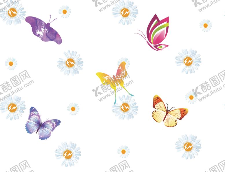 编号：48615106190806322032【酷图网】源文件下载-大牌古驰蝴蝶数码印花