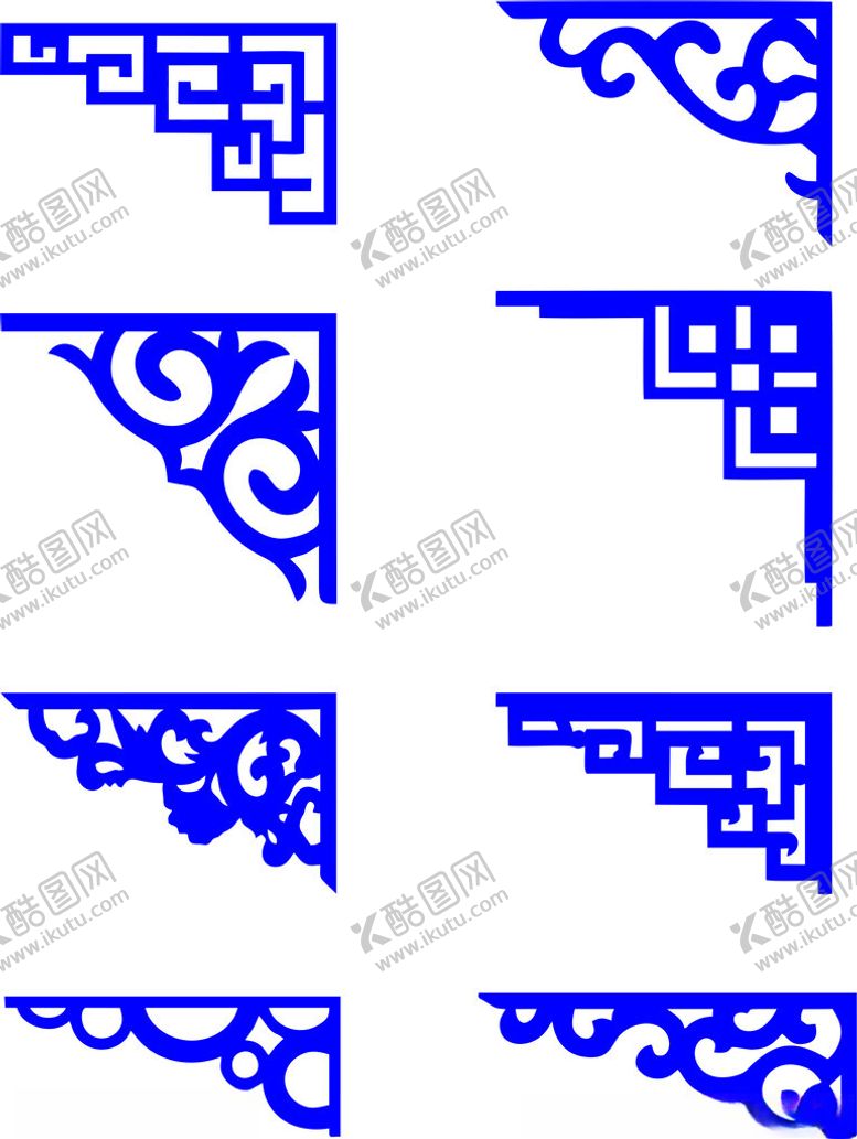 编号：50727301251756369823【酷图网】源文件下载-古典角纹边框纹饰花纹2