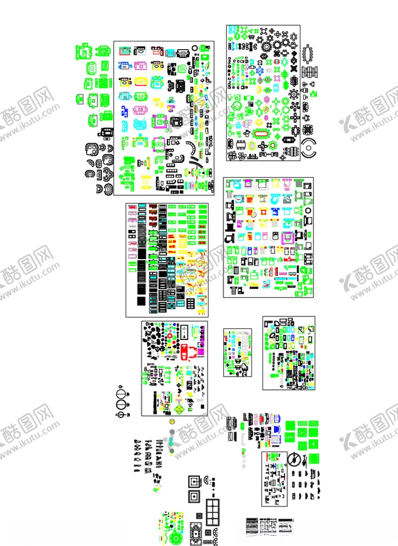 编号：17994304190032173126【酷图网】源文件下载-CAD室内设计常用图库