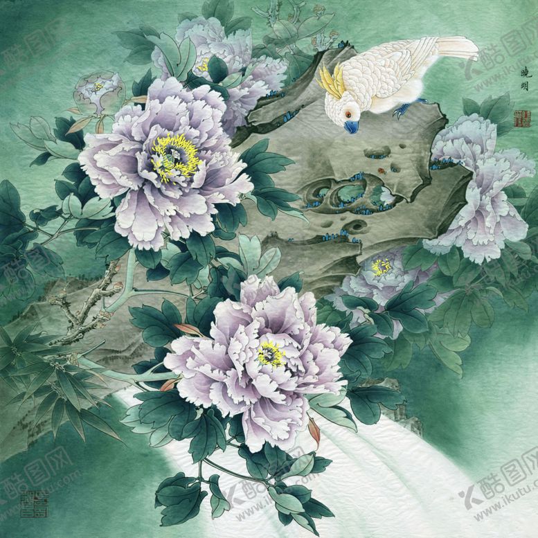 编号：44036905160313434836【酷图网】源文件下载-中式古典花鸟工笔画