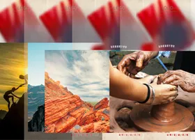 励志奋斗主题插画海报