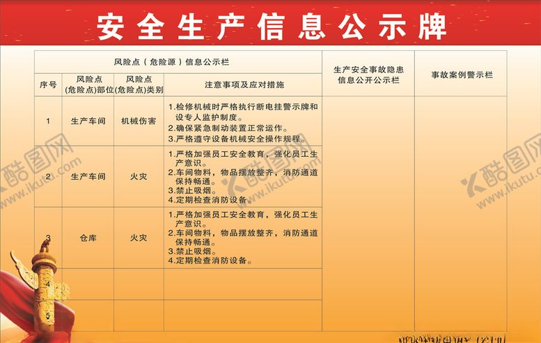 编号：73075309270424545330【酷图网】源文件下载-安全生产信息公示栏