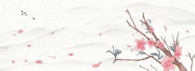 中国风桃花背景