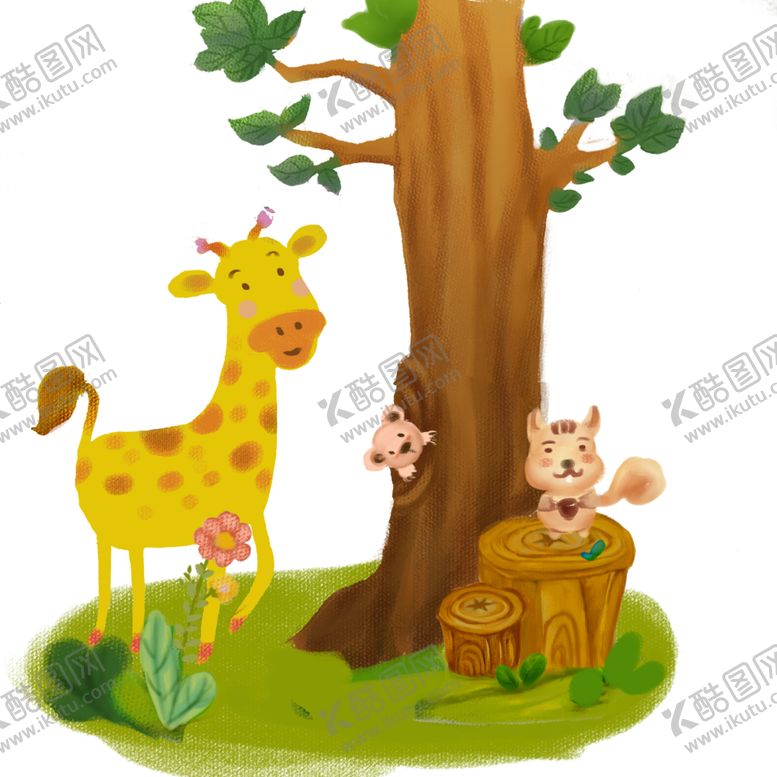 编号：93951509101421327995【酷图网】源文件下载-卡通长颈鹿