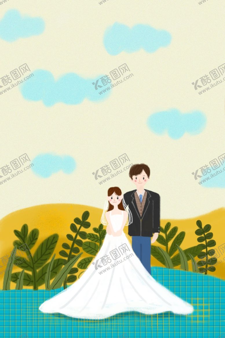 编号：22868312081309144262【酷图网】源文件下载-手绘情侣海报图片