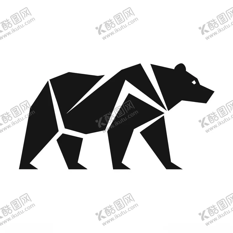 编号：95431802251601036343【酷图网】源文件下载-极简风格的灰熊标志