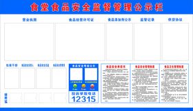 食品安全监督信息公示栏