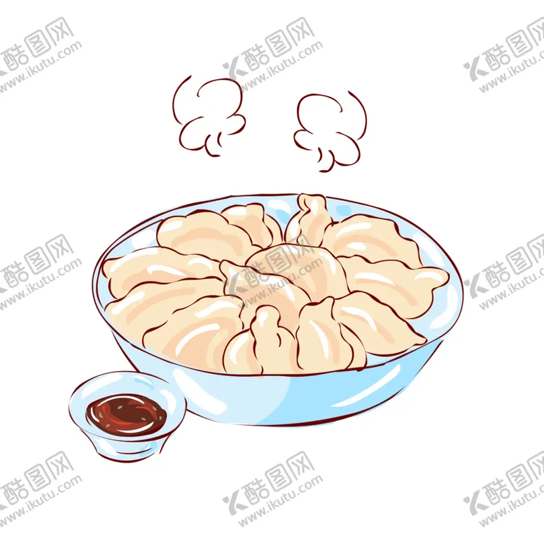 编号：80470504211136474558【酷图网】源文件下载-手绘饺子素材