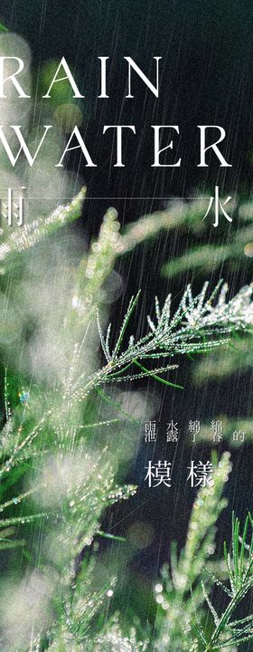 医美雨水节气海报