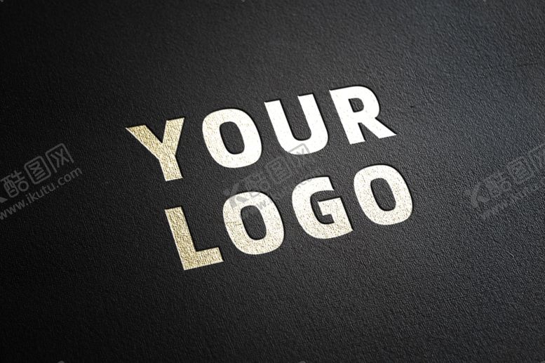编号：12146210011405584289【酷图网】源文件下载-黑底烫金logo样机