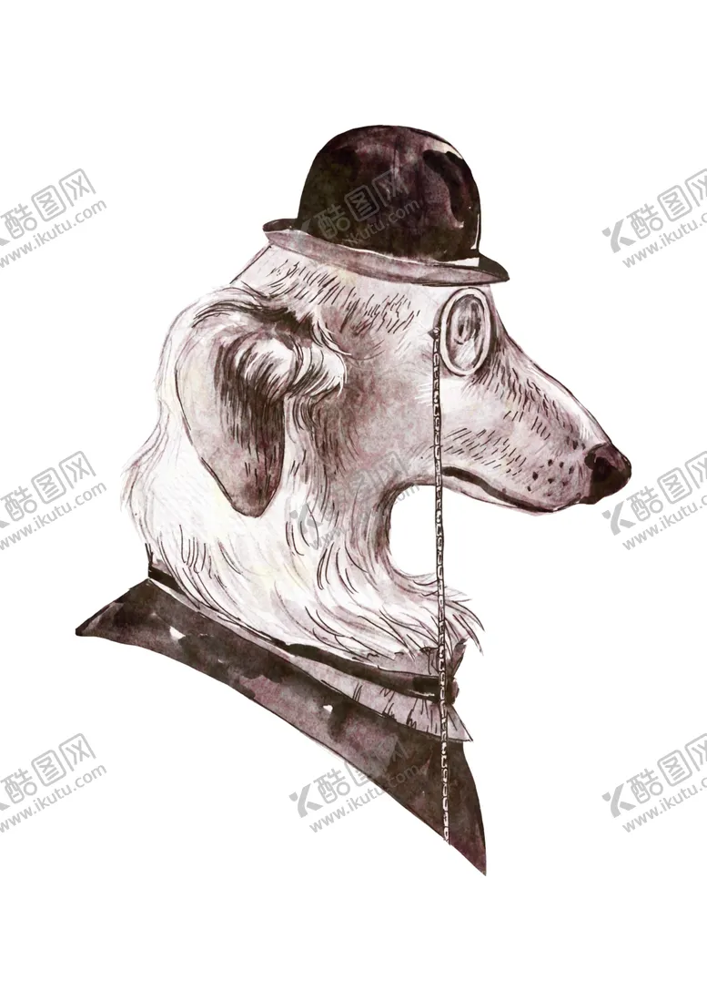 编号：37636802021957163566【酷图网】源文件下载-手绘狗子