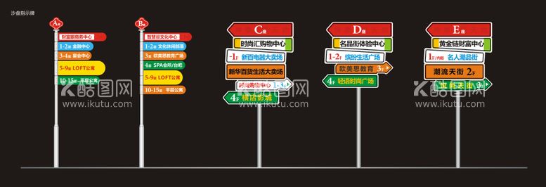 编号：22540911241235007707【酷图网】源文件下载-商业沙盘标识指示牌