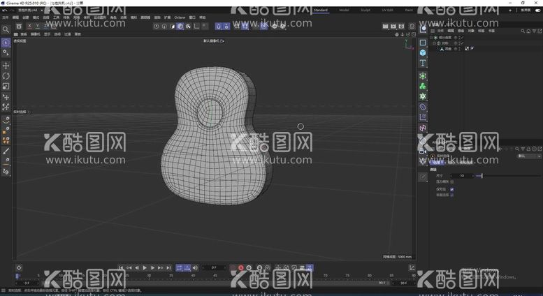 编号：66020211241449126945【酷图网】源文件下载-吉他C4D模型