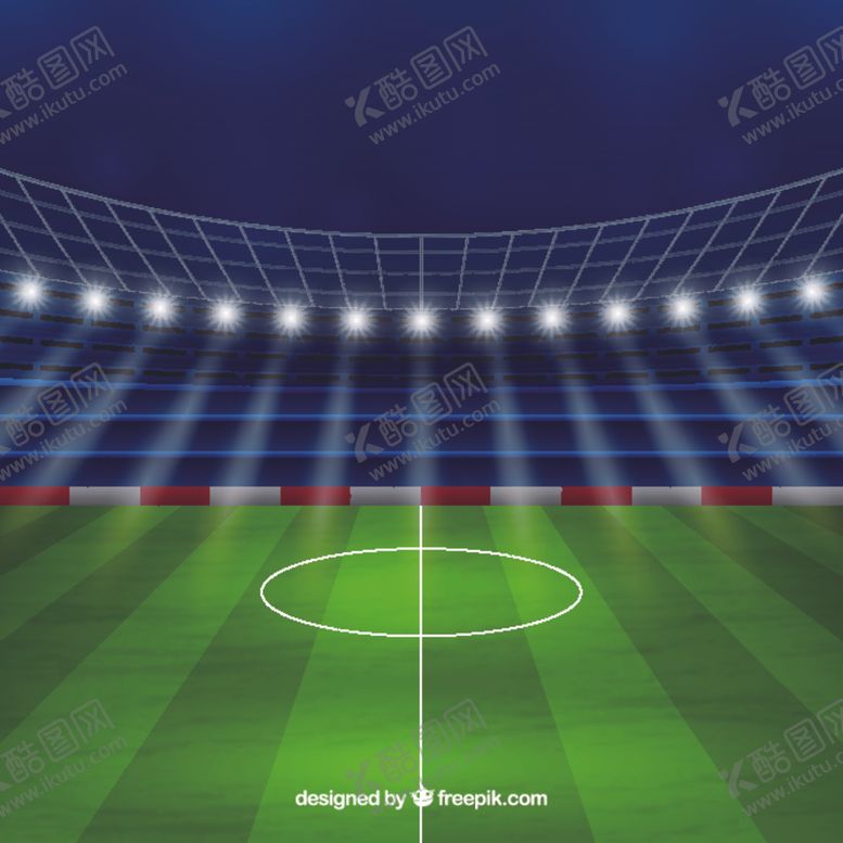 编号：96360801312325383370【酷图网】源文件下载-创意夜晚足球赛场