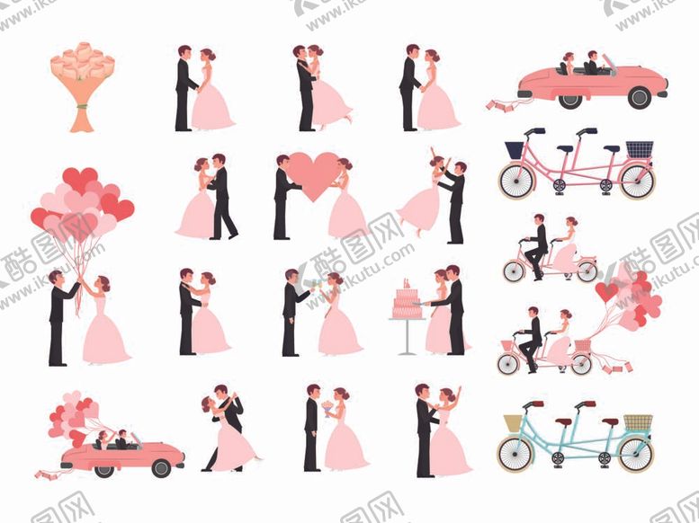 编号：60580812060738501295【酷图网】源文件下载-卡通婚礼素材