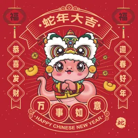 蛇年插画
