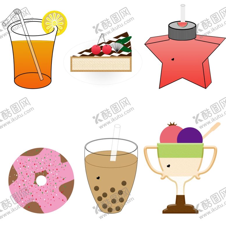 编号：67904806191416247984【酷图网】源文件下载-奶茶甜品插画