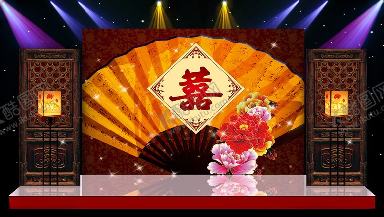 编号：76697605112200317709【酷图网】源文件下载-主体婚礼现场布置设计源文件素材