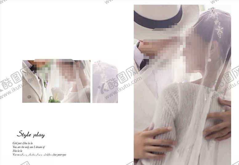 编号：31217109190448141917【酷图网】源文件下载-韩国风影楼婚相册模板之游园梦中