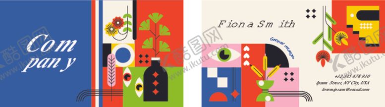 编号：78136210060407508061【酷图网】源文件下载-多彩创意名片设计示例