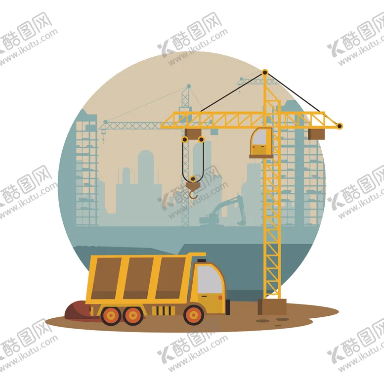 编号：53624706241602266700【酷图网】源文件下载-扁平建筑插画