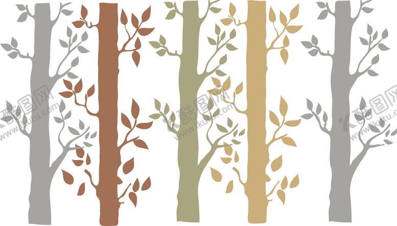 编号：51350310030950267317【酷图网】源文件下载-硅藻泥树树叶五颜六色