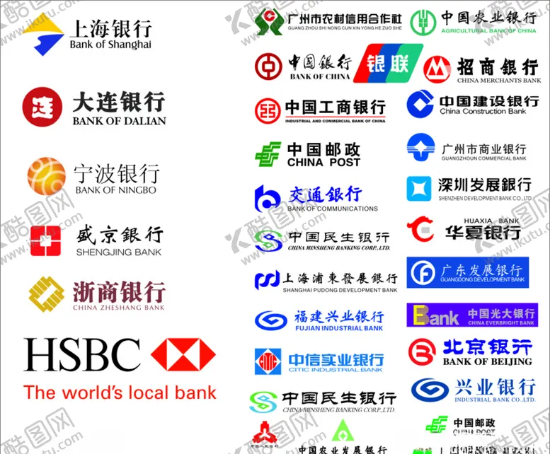 编号：91294904180311574316【酷图网】源文件下载-所有银行logo