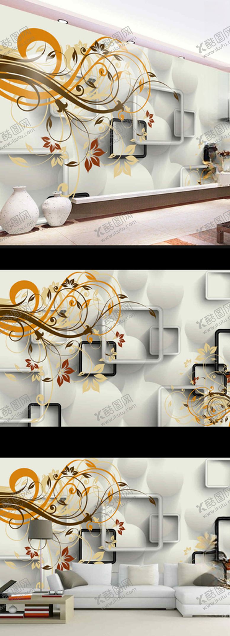 编号：85991909231152416280【酷图网】源文件下载-家和富贵玉兰花鸟电视背景墙