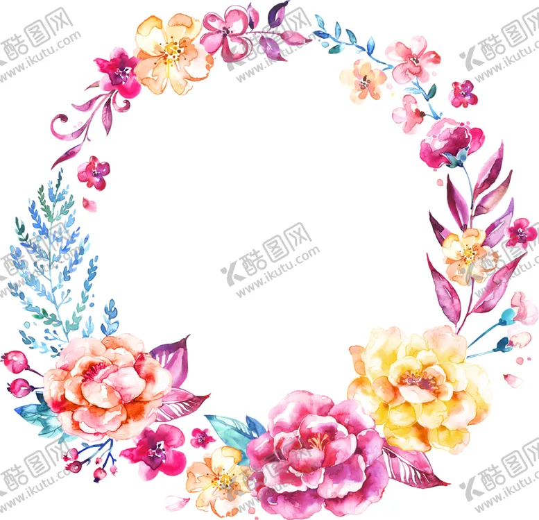 编号：61434206241549363626【酷图网】源文件下载-水彩手绘花卉花朵植物