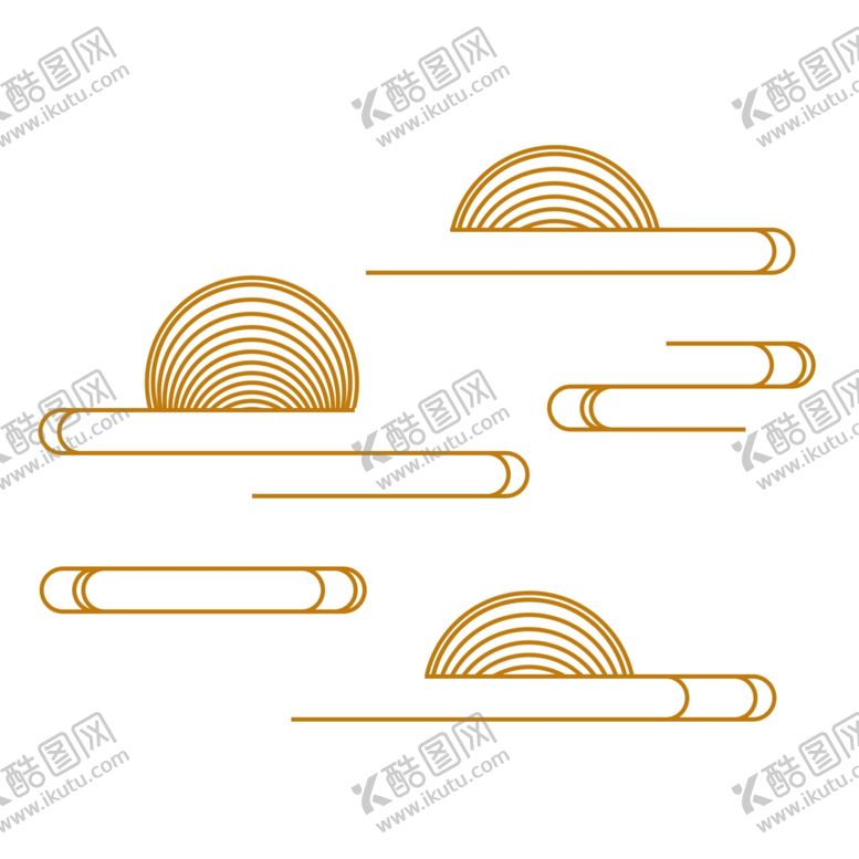 编号：22007810132135342321【酷图网】源文件下载-国潮装饰云纹元素