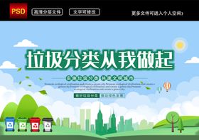 垃圾分类从我做起教育展板