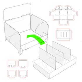 异型  日历外壳 纸盒刀版图