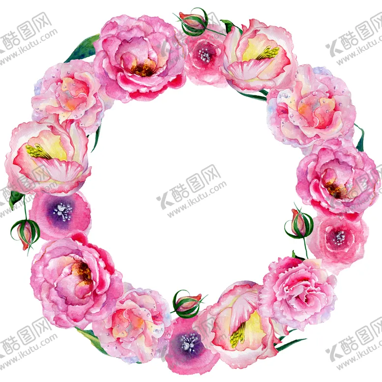 编号：12735909272255293465【酷图网】源文件下载-手绘花环