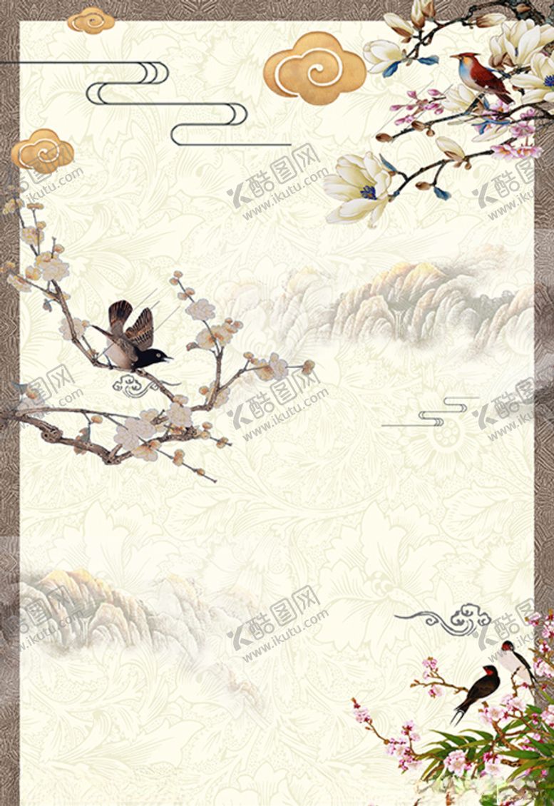 编号：22883204172134375681【酷图网】源文件下载-中式民俗古风水墨装饰画