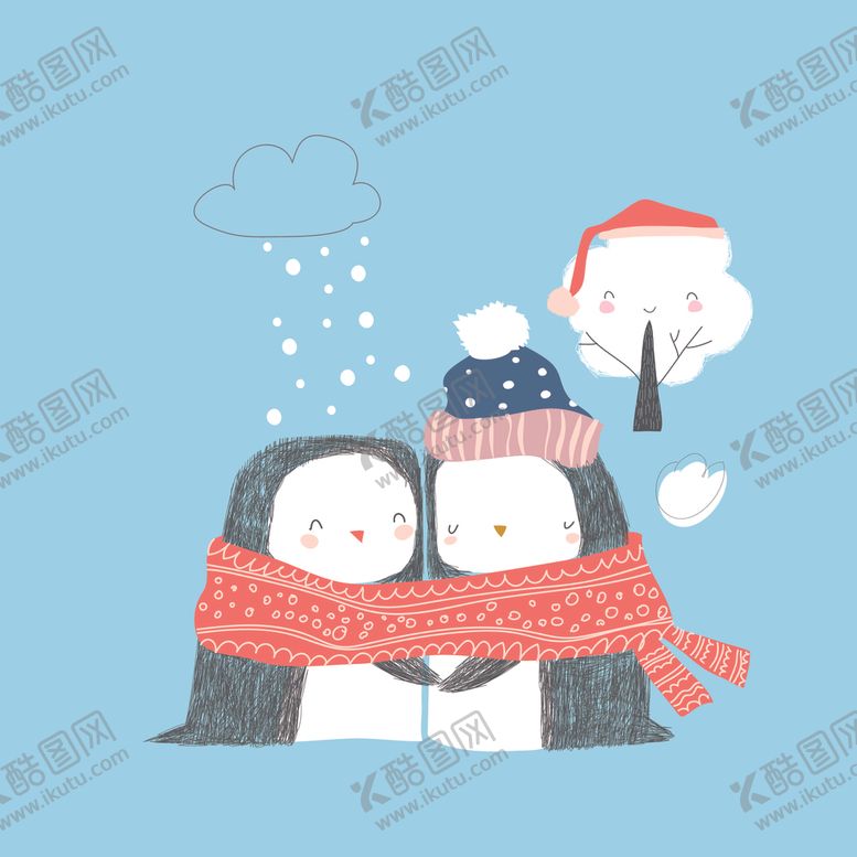 编号：78541410220106359719【酷图网】源文件下载-卡通企鹅图案