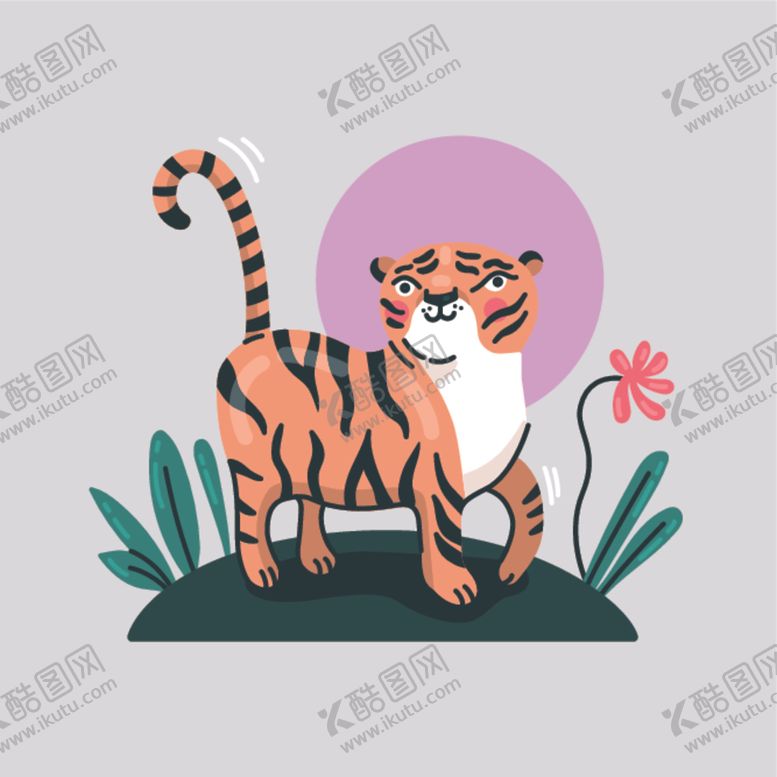 编号：80239107012115218628【酷图网】源文件下载-卡通老虎