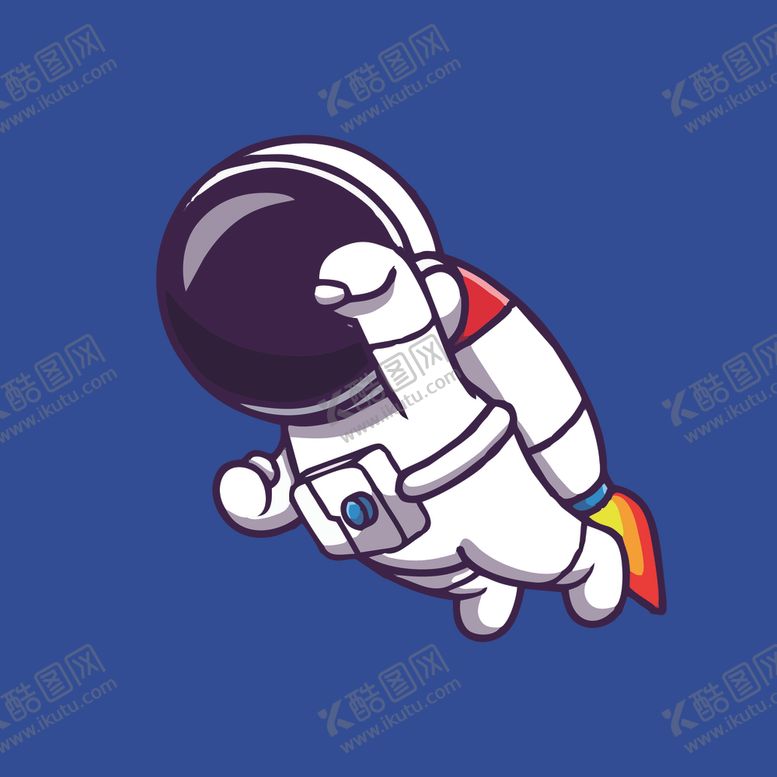编号：94941502051055386146【酷图网】源文件下载-有趣宇航员卡通儿童插画